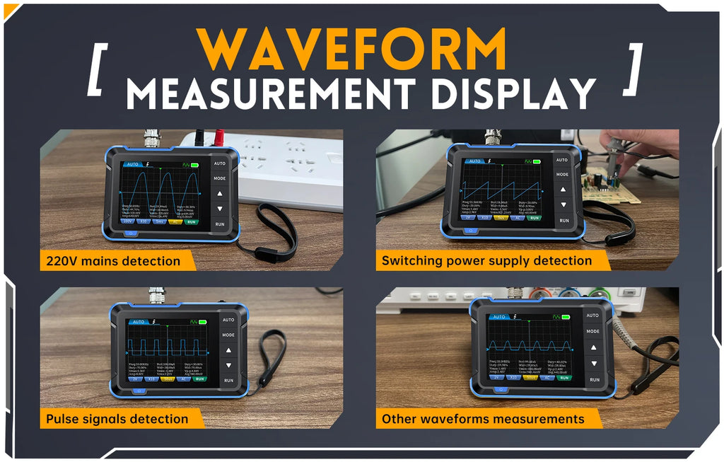 FNIRSI New DSO510 DSO152 DSO153 Mini Handheld Digital 2 IN 1 Oscilloscope Portable 48MS/s 10MHz Bandwidth Electronic Repair Tool