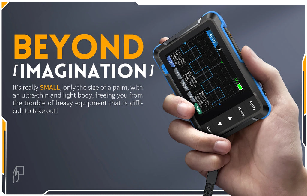 FNIRSI New DSO510 DSO152 DSO153 Mini Handheld Digital 2 IN 1 Oscilloscope Portable 48MS/s 10MHz Bandwidth Electronic Repair Tool