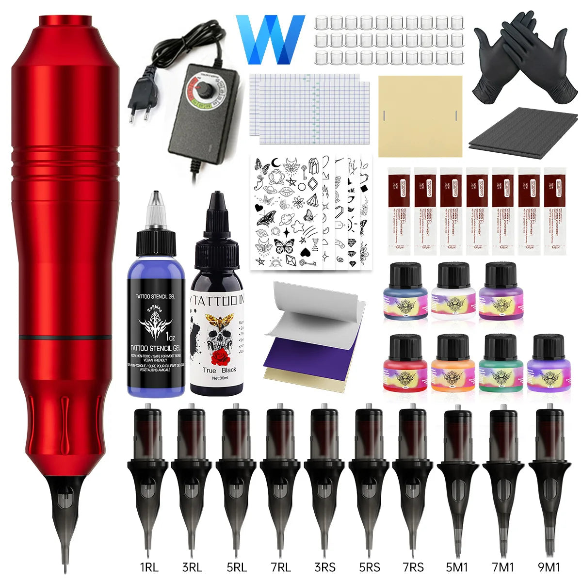 Professional Complete Tattoo Gun Machine Kit Custom LOGO Portable Stainless Steel Easy Operation Pen Machine Model J-01