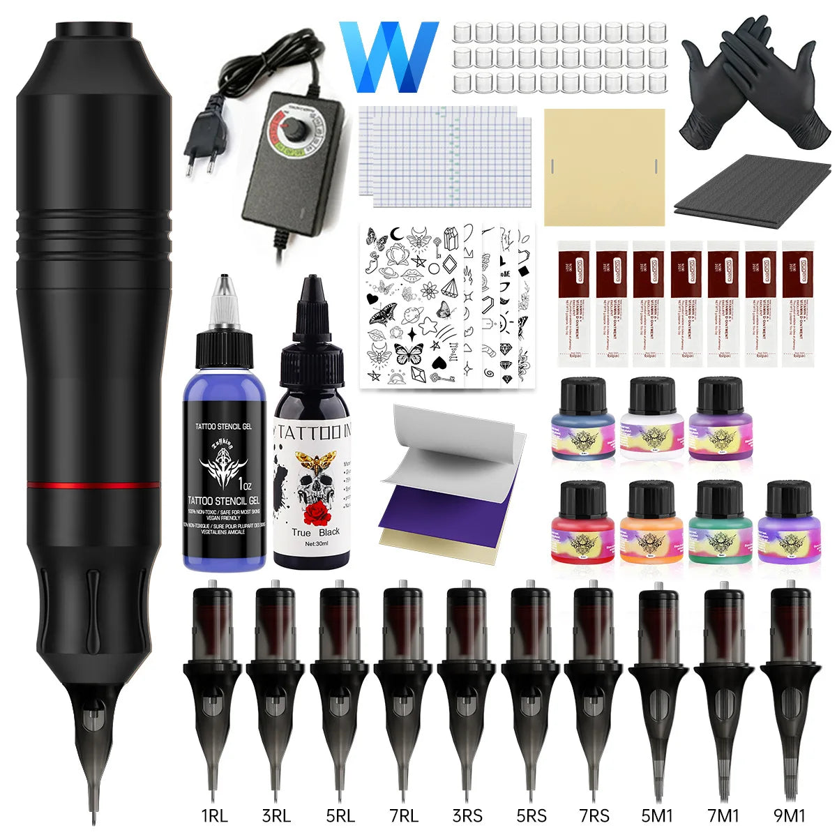 Professional Complete Tattoo Gun Machine Kit Custom LOGO Portable Stainless Steel Easy Operation Pen Machine Model J-01