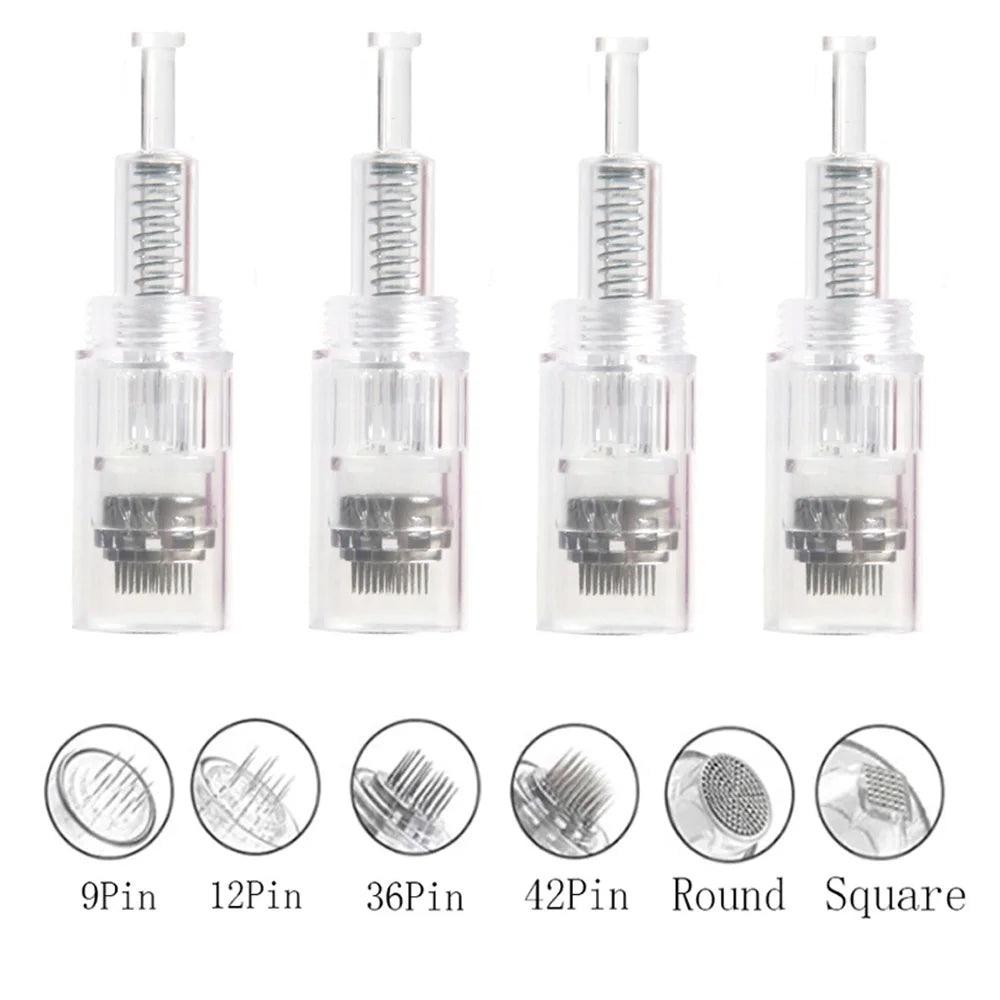 100PCS 12/36pin Microneedling DermaPen Needles Screw Tatoo Cartridge Replacement Heads Bayonet MTS Tips