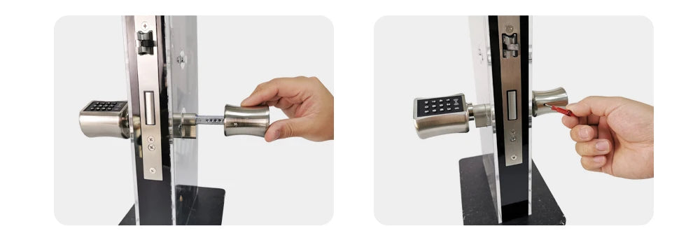 Catchfcae New Adjustable Replacement TTLock APP Fingerprint FRID Card Password Cylinder Electronic Smart Door Lock Digital