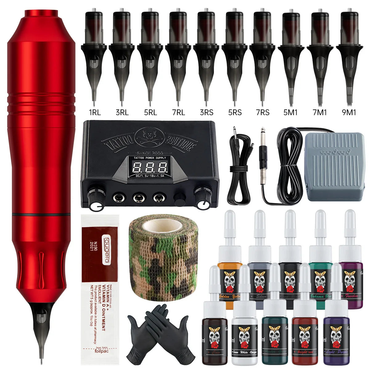 Professional Complete Tattoo Gun Machine Kit Custom LOGO Portable Stainless Steel Easy Operation Pen Machine Model J-01