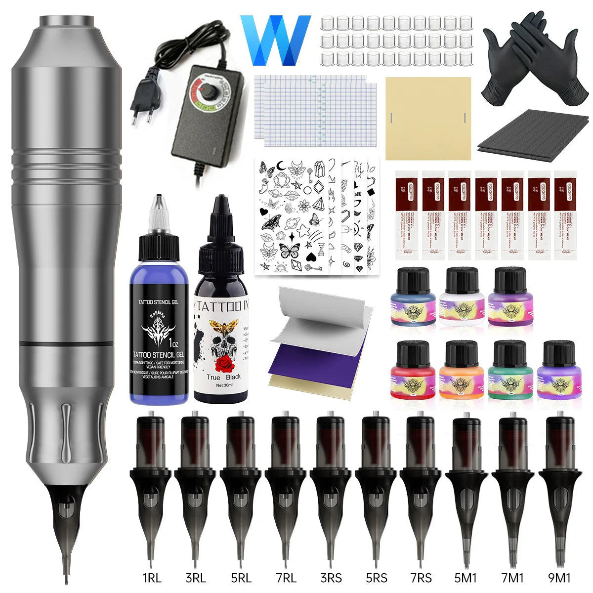 Professional Complete Tattoo Gun Machine Kit Custom LOGO Portable Stainless Steel Easy Operation Pen Machine Model J-01