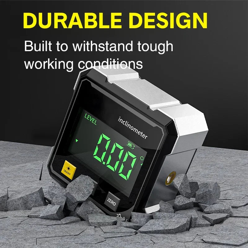 2026 New Magnetic Digital Angle Gauge With Laser Electronic Protractor Horizontometer Inclinometer Angle Ruler Slope Measuring