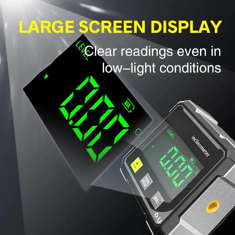2026 New Magnetic Digital Angle Gauge With Laser Electronic Protractor Horizontometer Inclinometer Angle Ruler Slope Measuring