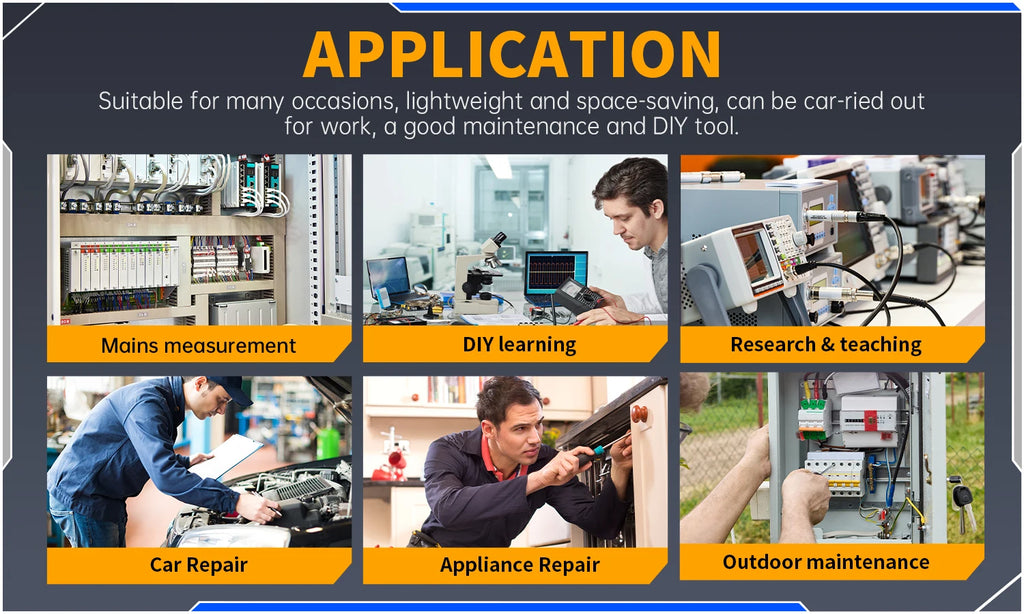 FNIRSI New DSO510 DSO152 DSO153 Mini Handheld Digital 2 IN 1 Oscilloscope Portable 48MS/s 10MHz Bandwidth Electronic Repair Tool