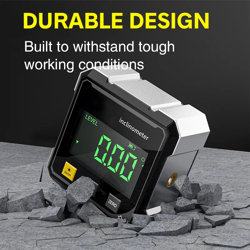 2026 New Magnetic Digital Angle Gauge With Laser Electronic Protractor Horizontometer Inclinometer Angle Ruler Slope Measuring