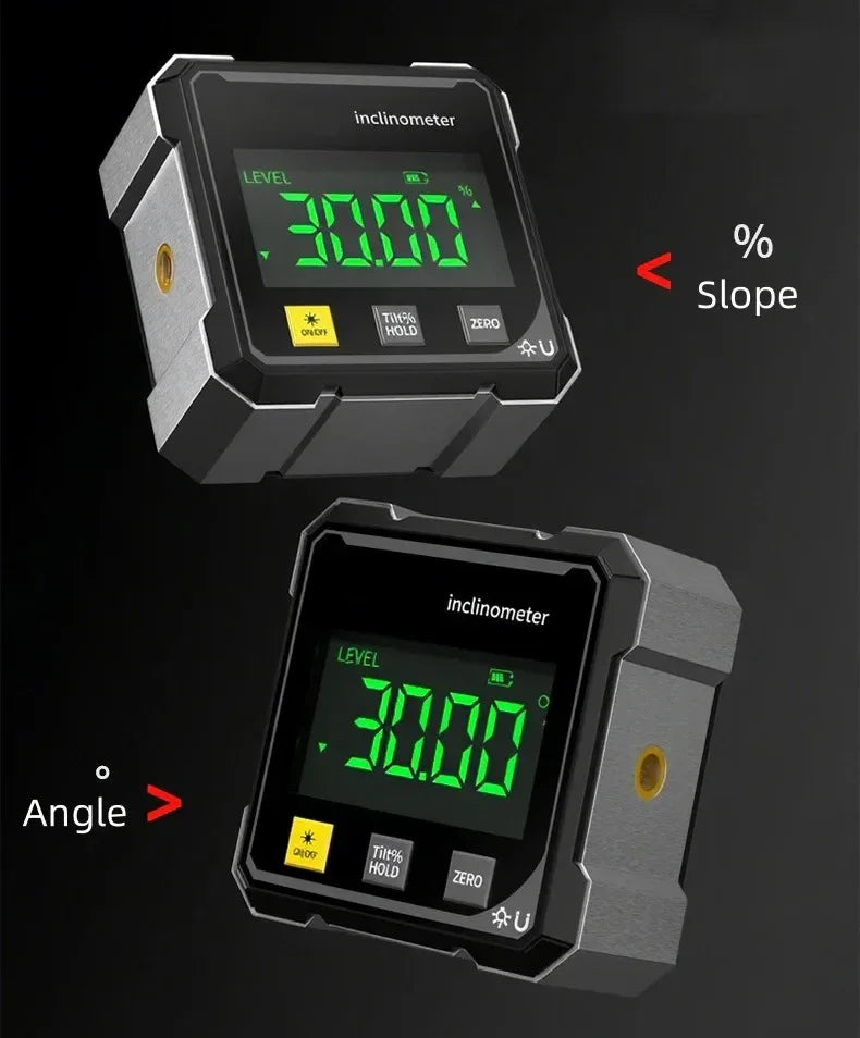 2026 New Magnetic Digital Angle Gauge With Laser Electronic Protractor Horizontometer Inclinometer Angle Ruler Slope Measuring