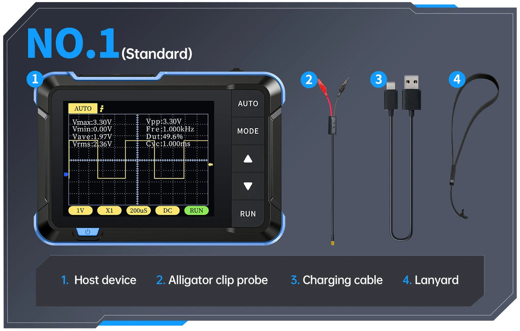FNIRSI New DSO510 DSO152 DSO153 Mini Handheld Digital 2 IN 1 Oscilloscope Portable 48MS/s 10MHz Bandwidth Electronic Repair Tool
