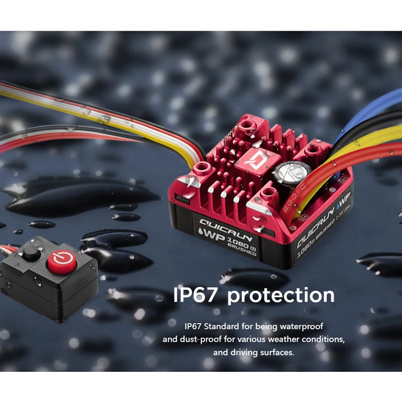 New HobbyWing QuicRun ESC 1:10 1/8 Upgrade 1080 G2 Crawler Brush Brushed WP 80A Electronic Speed Controller 1/8 1:10 RC Car