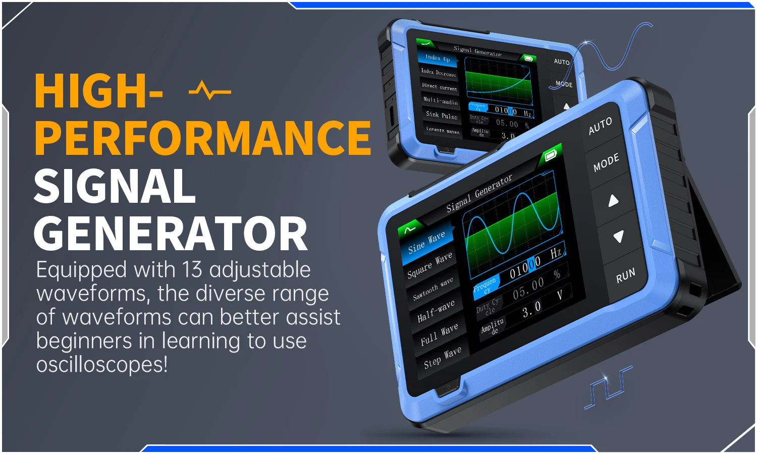 FNIRSI New DSO510 DSO152 DSO153 Mini Handheld Digital 2 IN 1 Oscilloscope Portable 48MS/s 10MHz Bandwidth Electronic Repair Tool