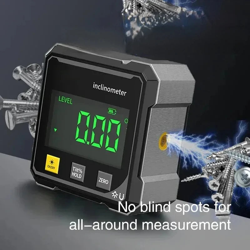 2026 New Magnetic Digital Angle Gauge With Laser Electronic Protractor Horizontometer Inclinometer Angle Ruler Slope Measuring