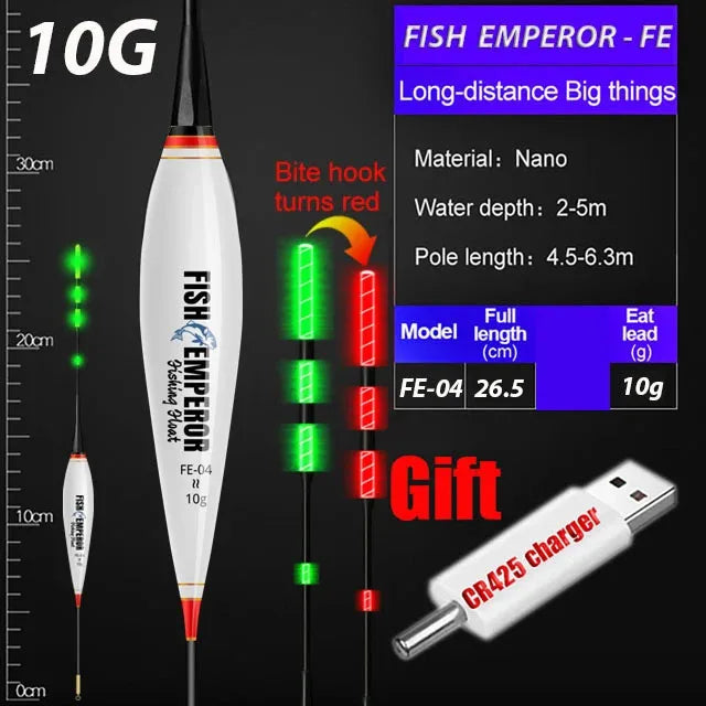 2024 New Fishing Float Set Led Smart Electronic Luminous Floats 3g 5g 7g 10g 13g 15g 20g Gravity Sensing Winter Summer Fishing