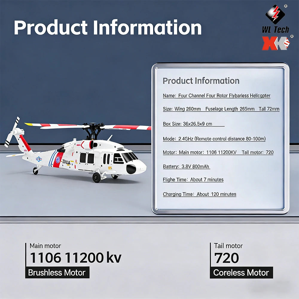 Hot Sale WLtoys K270 RC Helicopter 2.4G 4CH Brushless 6-Axis Gyro Optical Flow Altitude Hold RTF Drone Toy for Kids Boy 2026 New